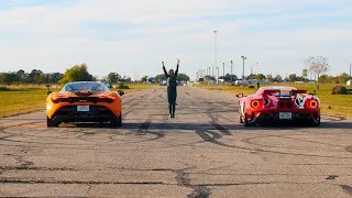 McLaren 720S vs Ford GT Drag Race [upl. by Sybley]