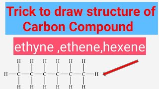 Part1 Trick to draw structure of carbon compunds  carbon and its compound [upl. by Cristionna]