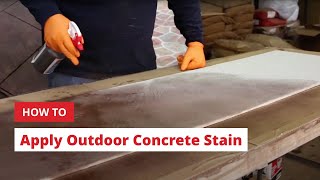 How to Apply Outdoor Concrete Stain [upl. by Nyrhtak]