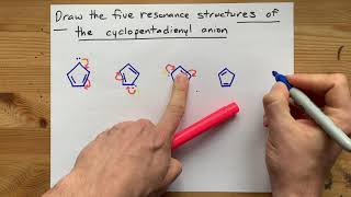 Draw the Five Resonance Structures for Cyclopentadienyl Anion [upl. by Masao]