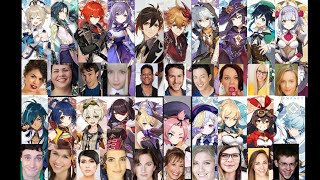 Genshin Impact All Characters English Voice Actors amp Same Anime Characters [upl. by Zenda]