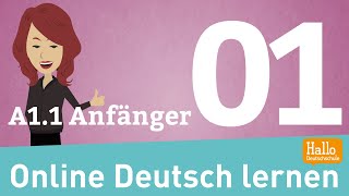 Online Deutsch lernen  A11 Anfänger  sich vorstellen  das Alphabet  die Zahlen  Aussprache [upl. by Knoll400]