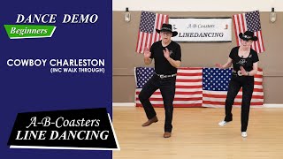 COWBOY CHARLESTON  Line Dance Demo amp Walk Through [upl. by Cthrine293]