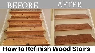 How to Refinish Wood Stairs [upl. by Aloeda383]