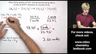 Gas Stoichiometry Equations Part 1 [upl. by Bogie]