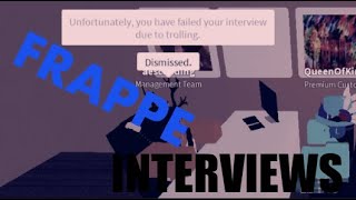 how to get a job at frappe FRAPPE INTERVIEW TROLLING ROBLOX [upl. by Karissa971]