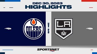 NHL Highlights  Oilers vs Kings  December 30 2023 [upl. by Maidie]