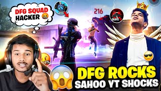 DFG Rocks🥵 saahoyt1593 Shocks😱 4 Vs 4 Limited Match❤️‍🔥Called us Hacker😈 Free Fire In Telugu dfg [upl. by Humph]