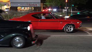 🇺🇸 Cammed 454 Big Block Chevy 1968 Chevelle Malibu SS Exhaust Cutouts Leaving Muscle Car Show 4K [upl. by Hsima]