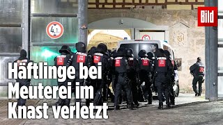 Gefängnismeuterei Polizei stürmt Knast in Thüringen  JVA Untermaßfeld [upl. by Ahsinrev]