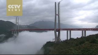 Timelapse World’s highest bridge to open in China [upl. by Crispa]