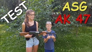 Test karabinu na kulki AK47 Kalasznikow ASG Cybergun [upl. by Mallis]