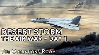 Desert Storm  The Air War Day 1  Animated [upl. by Annatnas]