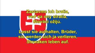 Nationalhymne der Slowakei  Štátna Hymna Slovenska SVKDE Text [upl. by Rahs]